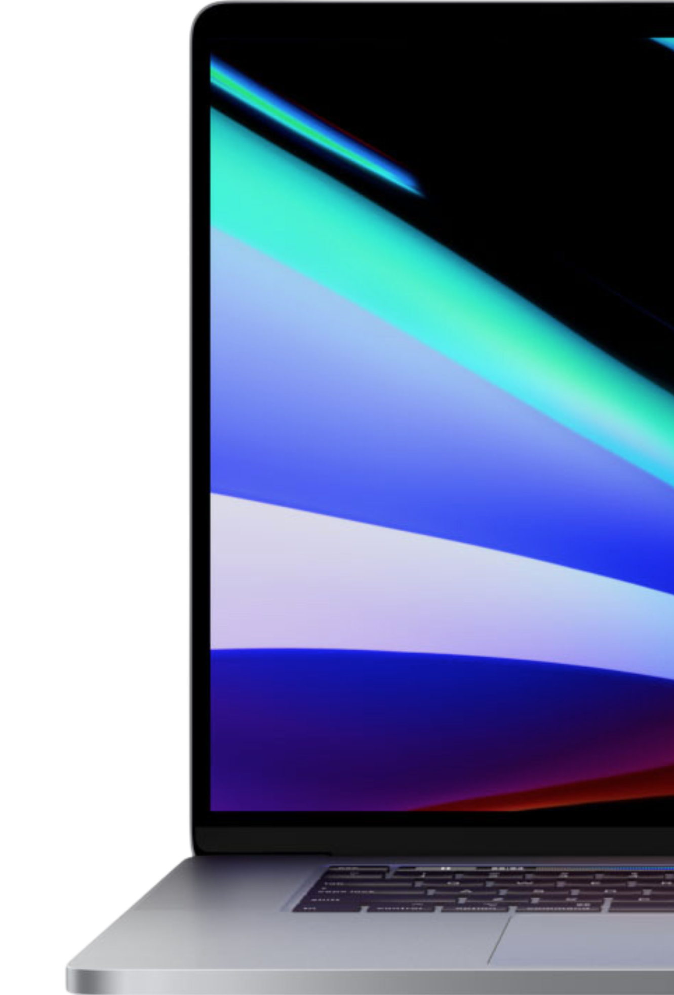 Laptop with colorful display